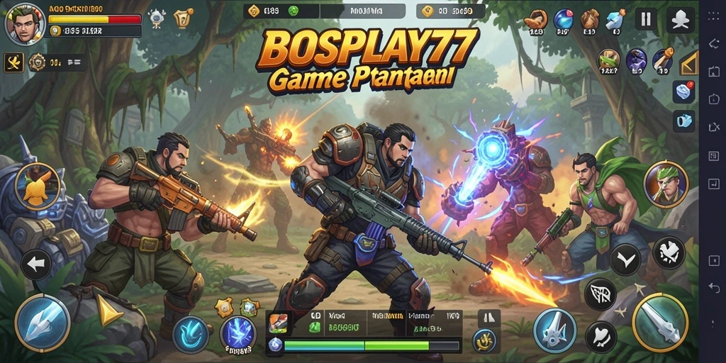 Tampilan menegangkan dari gameplay BOSPLAY77 yang penuh aksi.