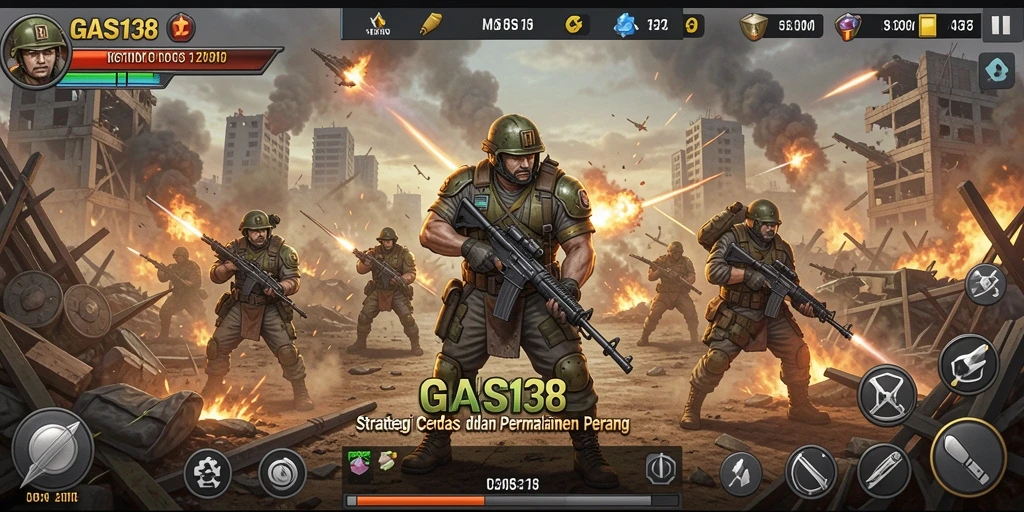 Tampilan layar gameplay GAS138 dengan strategi pertempuran yang seru.