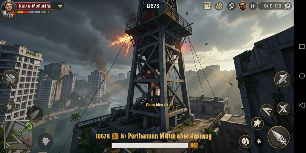 Tangkapan layar permainan ID678 menampilkan aksi pertahanan menara yang mendebarkan.
