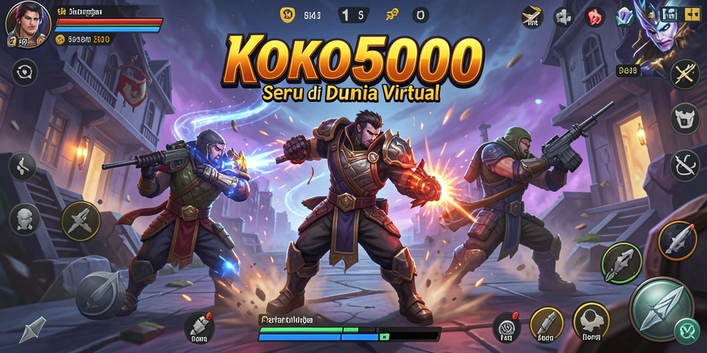 Tampilan gameplay KOKO5000 yang mendebarkan dalam pertarungan Fighting.