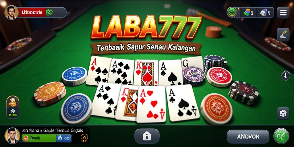 Tampilan gameplay seru dalam permainan Gaple LABA777.