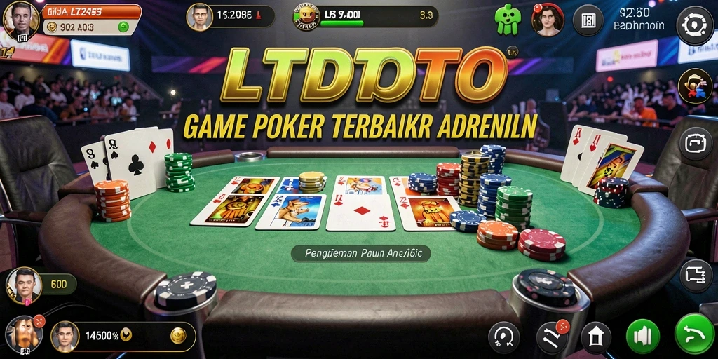 Tampilan gameplay Poker di LTDTOTO yang mendebarkan dan interaktif.