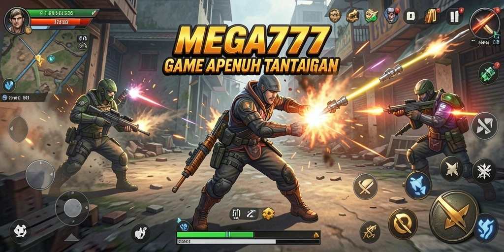 Tampilan gameplay seru di MEGA777 dengan aksi dan strategi yang mendebarkan.
