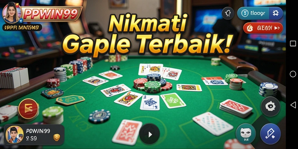Screenshot gameplay Gaple yang menampilkan keseruan permainan.