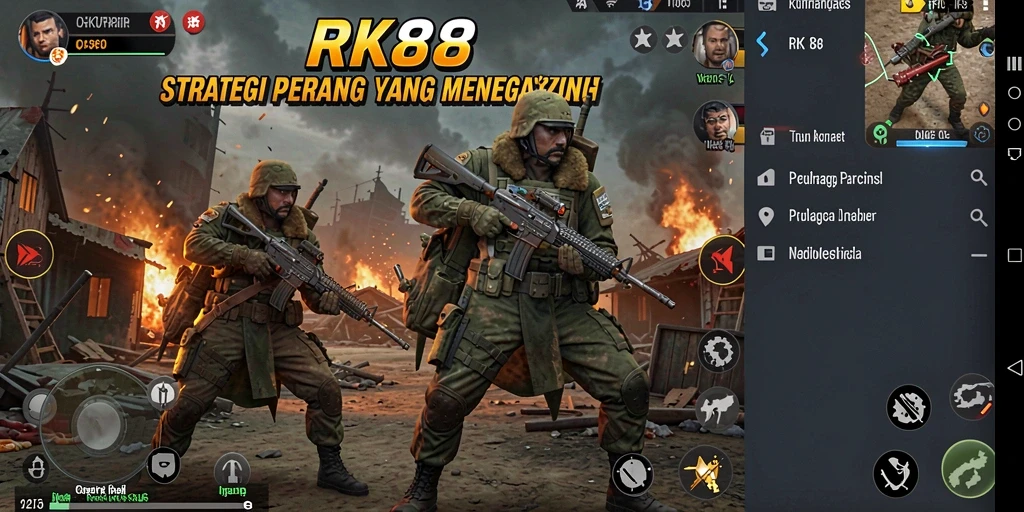 Gameplay strategi yang menegangkan dalam RK88.