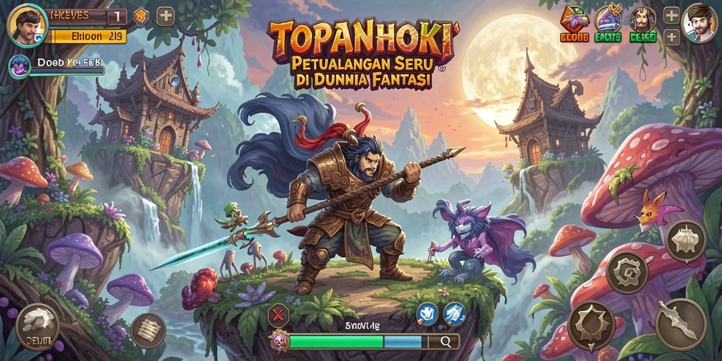 Tampilan gameplay seru dalam dunia petualangan yang memukau.
